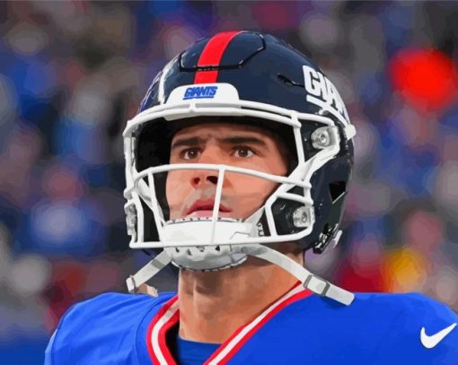 Aesthetic New York Giants Player Paint By Numbers