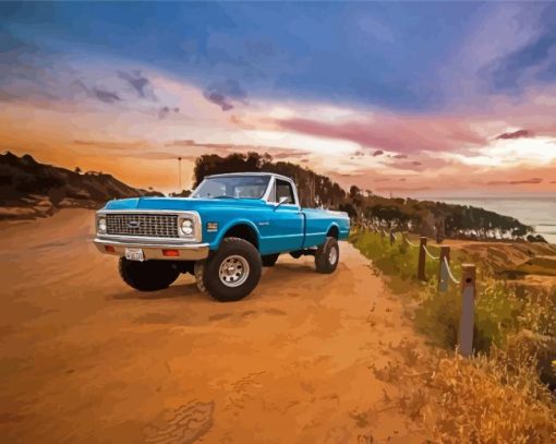 Aesthetic Old Chevy Truck Paint By Numbers