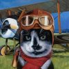 Aesthetic Pilot Cat Paint By Numbers