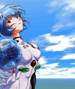 Aesthetic Rei Ayanami Paint By Numbers