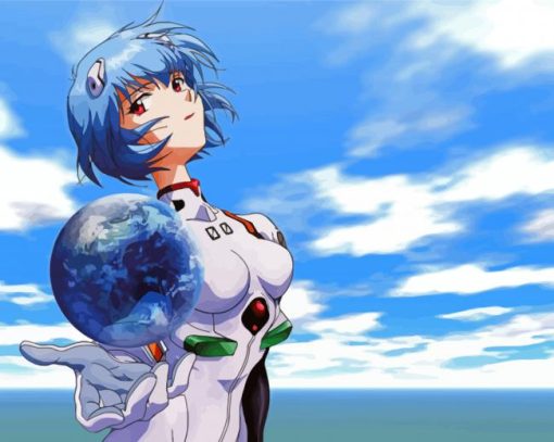 Aesthetic Rei Ayanami Paint By Numbers