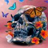 Aesthetic Skull With Butterflies Paint By Numbers