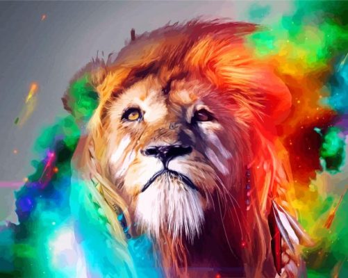 Aesthetic Stylish Lion Paint By Numbers