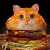 Aesthetic Burger Cat Paint By Numbers