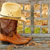 Aesthetic Cowboy Hat And Boots Paint By Numbers