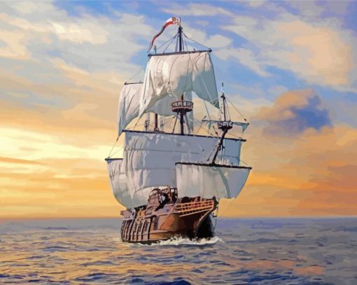 Aesthetic Galleon Paint By Numbers