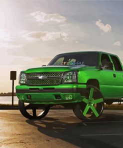 Aesthetic Green Chevy Paint By Numbers