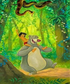 Aesthetic Mowgli And Baloo Paint By Numbers