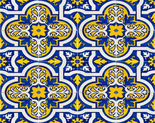 Aesthetic Portuguese Tile Paint By Numbers