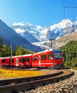 Aesthetic Swiss Train Paint By Numbers