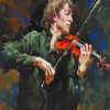 Aesthetic Violinist Man Paint By Numbers