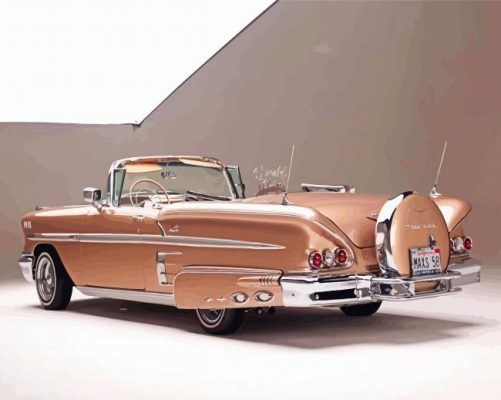 Beige 1958 Chevy Impala Paint By Numbers