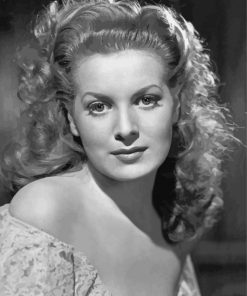 Black And White MAUREEN OHARA Actress Paint By Numbers