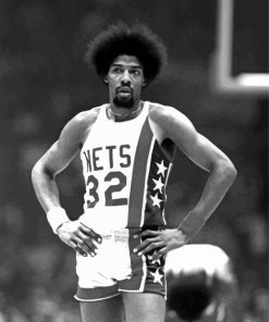 Black And White Julius Erving Paint By Numbers