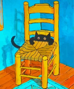 Black Sneaky Cat Paint By Numbers