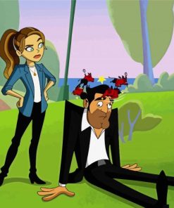 Cartoon Lucifer Morningstar And Chloe Paint By Numbers