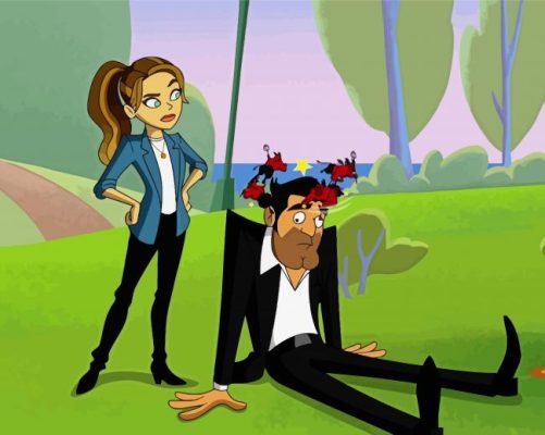 Cartoon Lucifer Morningstar And Chloe Paint By Numbers