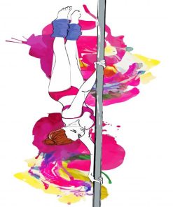 Colorful Pole Dance Abstract Paint By Numbers