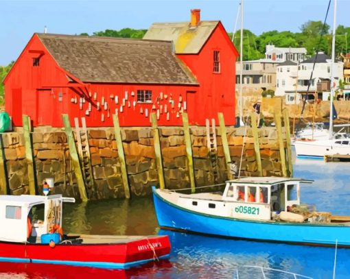 Cool Rockport Massachusetts Paint By Numbers