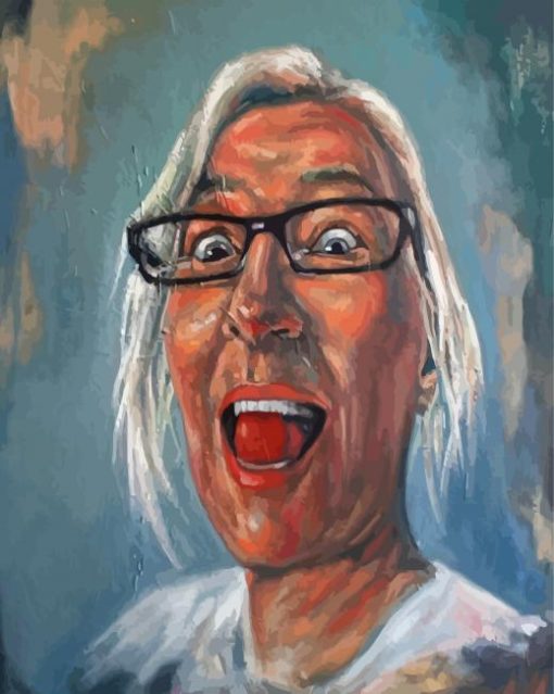 Crazy Old Happy Woman Paint By Numbers