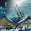 Fantasy Sea Book Ship Paint By Numbers