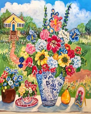 Flowers Vases Suzanne Etienne Paint By Numbers