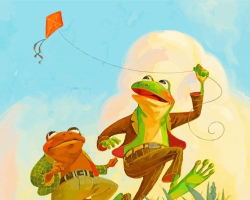 Frog And Toad Playing Paint By Numbers