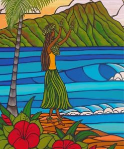 Hawiian Lady Paint By Numbers