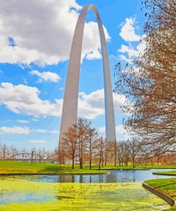 Iconic Gateway Arch St Louis Paint By Numbers