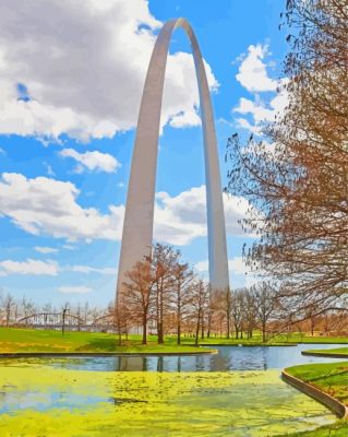 Iconic Gateway Arch St Louis Paint By Numbers