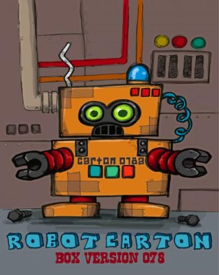 Numbots Cartoon Robot Paint By Numbers