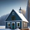 House In Snow Paint By Numbers