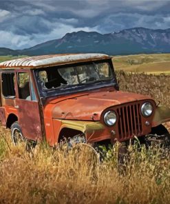 Abandoned Jeep Paint By Numbers