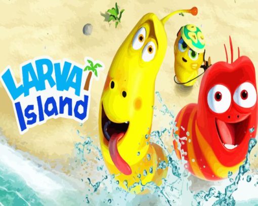 Larva Island Poster Paint By Numbers