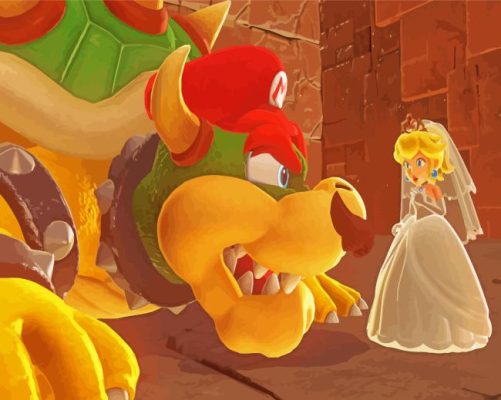 Bowser And Princess Paint By Numbers