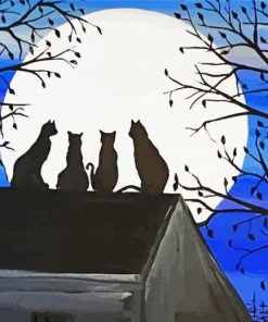 Cats On The Roof Paint By Numbers