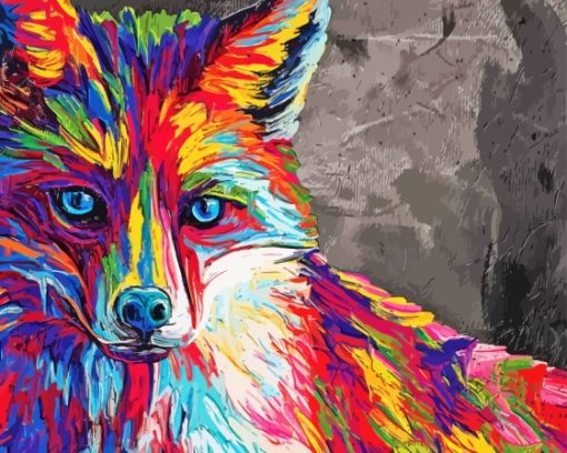 Colorful Fox Paint By Numbers