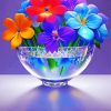 Colorful Flowers Vase Paint By Numbers