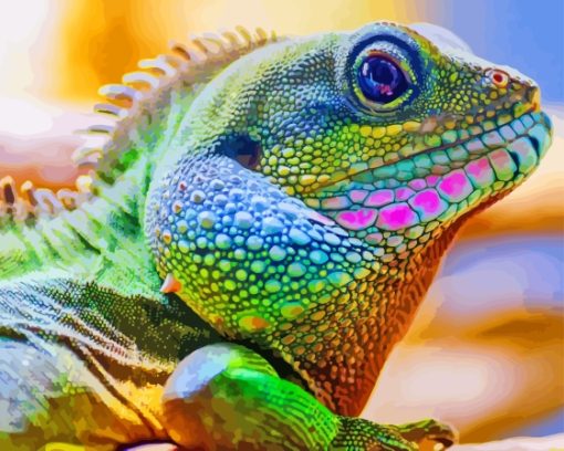 Iguana Saurian Paint By Numbers