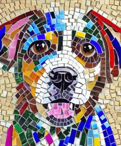 Mosaic Dog Paint By Numbers