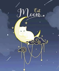 Cat Moon Paint By Numbers