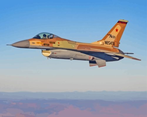 F 16 Fighting Falcon Paint By Numbers