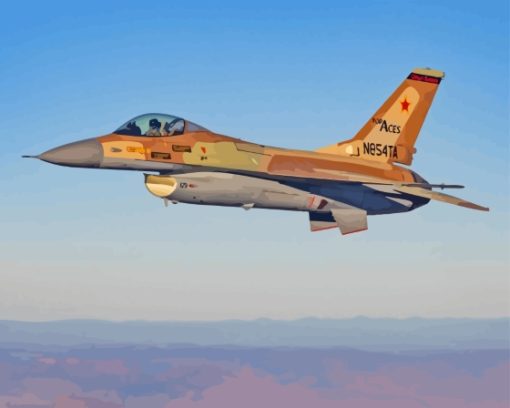 F 16 Fighting Falcon Paint By Numbers