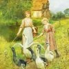 Girls With Geese Paint By Numbers