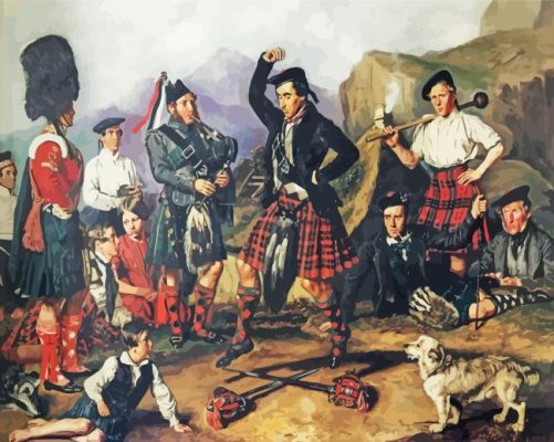 Highland Dancers Paint By Numbers