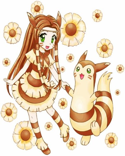 Furret Pokemon Paint By Numbers