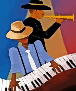 Jazz Black Man At Piano Paint By Numbers