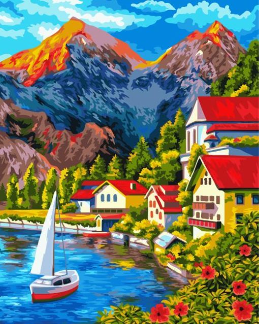 Lake In The Mountains Paint By Numbers