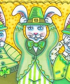 Leprechaun Rabbits Paint By Numbers