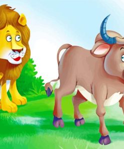 Lion And Bull Paint By Numbers